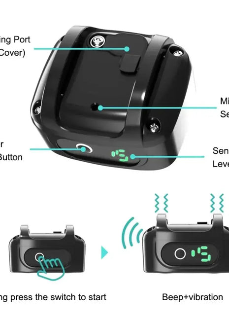 Pet Dog Anti Barking Device USB Ultrasonic Intelligent Electric Dogs Training Collar Dog Vibration Waterproof Collar Supplies Dropshipman