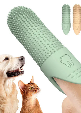 Dog Toothbrush, 360° Cleaning Finger Toothbrush for Dogs, Food Grade Silicone Dog Finger Toothbrush for Dogs & Cats Dental Care Dropshipman