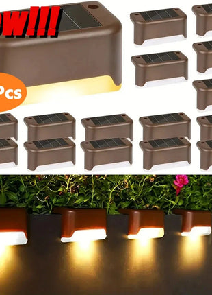 Solar LED Stair Lights – Waterproof Outdoor Step & Pathway Lighting XIWANGFIRE Lamp Store