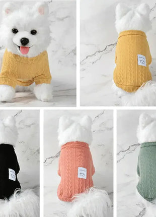 Classic Puppy Dog Knitting Sweater Winter Warm Pet Clothes for Small Dogs Cats Vest Pet Clothing Apparel French Bulldog Costume Dropshipman
