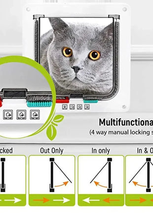 4-Way Locking Pet Door Xiaolaixi Store