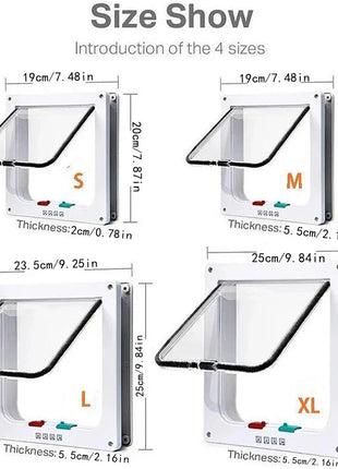 4-Way Locking Pet Door Xiaolaixi Store