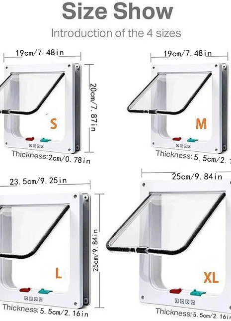 4-Way Locking Pet Door Xiaolaixi Store