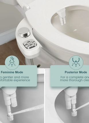 SAMODRA Button Bidet - Non-Electric Self Cleaning Dual Nozzle