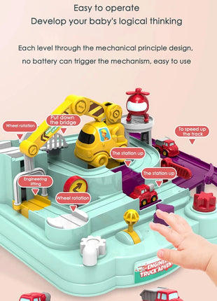 Car Train Track Sets Racing Rail Model Educational Toys Children Adventure Game Mechanical Interactive Animals Space Rocket Toy Shop1102598172 Store