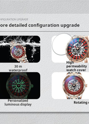 Gambling plate dial Luxury Brand Waterproof Mechanical Watches for Mens Fashion Automatic Skeleton Wristwatch Reloj Hombre LIGE Global No. 2 Store