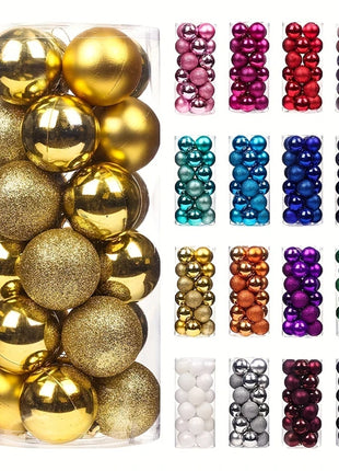 1Box 3/4cm Christmas Balls Christmas Tree Ornaments Xmas Hanging Tree Pendants Home Party Christmas Tree Decor New Year Gifts