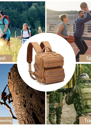 9L Tactical Molle Backpack Mini Bug Out Bag EDC Camping Hiking Rucksack Unisex Stone's Store