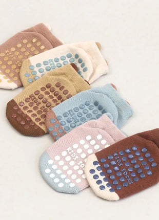 6 Pairs Kids Cotton Socks Non-slip Boys and Girls Cute Cartoon Animal Patterned Comfy Breathable Baby Floor Socks Stone's Store