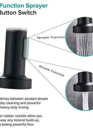 🚰 Pull-Down Kitchen Faucet – Matte Black Brass Spring Faucet with Dual Mode Nozzle | Hot &amp; Cold Mixer Tap for Single-Hole Sink Installation YYYMEST Factory Store