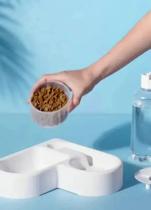 1pc Automatic Drinking Love Pet Bowl Moisture-proof Cat Bowl Dog Basin Dual-use Multi-functional Drinking And Feeding Dropshipman