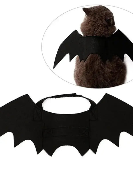 Bat Wings Costume, Small, Black Felt, for Dogs & Cats, Halloween Pet Apparel Stone's Store