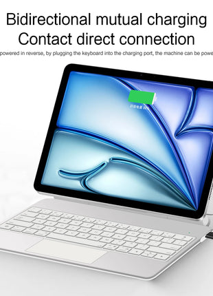 Smart PIN Plug&Play Magic Keyboard Case For iPad Pro 11/12.9/13 M4 M3 M2 Air 4/5/6/7 10.9 Multi-touch Pogo Pin Reverse Charging