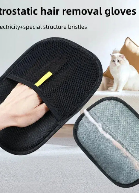 Pet Anti-static Hair Removal Gloves Household Sofa Clothes Brush Double-sided Adhesive Hair Gloves Cat and Dog Hair Care Gloves Dropshipman