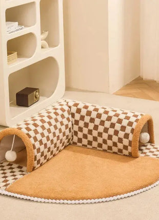 Cat Bed Can Play Cat Tunnel Dog House Bed Kitten Dog Basket Bed Cute Cat House Home Mat Pet Kennel Products Cama Para Gatos Dropshipman
