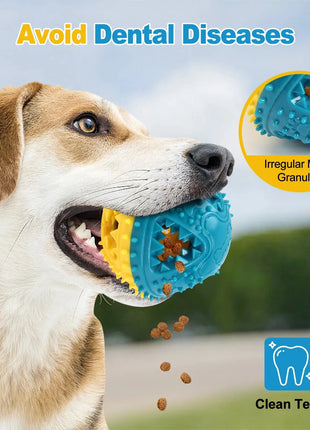 Dog Chew Toys Grinding Teeth Sound Ball Toys Leaking Food Balls Anti Bite Interactive Training Cleaning Teeth Toys Pet Products Dropshipman