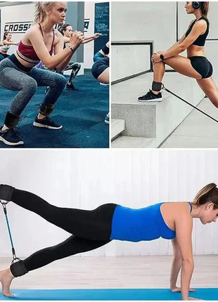 Fitness Workout Exercise Equipment Resistance Band Set Ankle Straps Yoga Elastic Fitness Bands For Gym Man And Woman Sport COYOCO Official Store