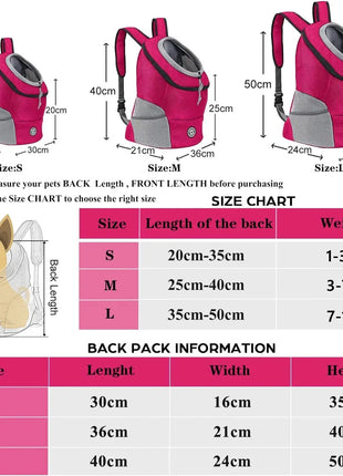 Dog Carrier Bag Pet Dog Transport Backpack For Small Dogs Travel Breathable Dog Carrier Puppy Carrier Pets Carrying Supplies Gloabl Pets Supplier Store