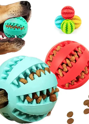 Dog Toy Ball Interactive Rubber Balls Puppy Chewing Toys Pet Tooth Cleaning Ball Cats Pets Food Treat Feeder Silicone Balls Toy Dropshipman