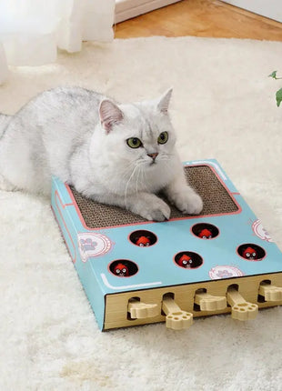 Cat Toy Whack-a-Mole Cat Scratching Board Toy Grinding Claw Rest Play Funny Cat Interactive Multifunctional Cat Supplies Dropshipman