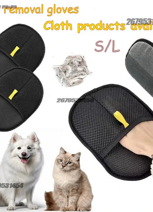 Animal Hair Remover Glove Pet Anti-static Removal Household Sofa Clothes Brush Double-sided Adhesive Hair Cat and Dog Hair Care Dropshipman