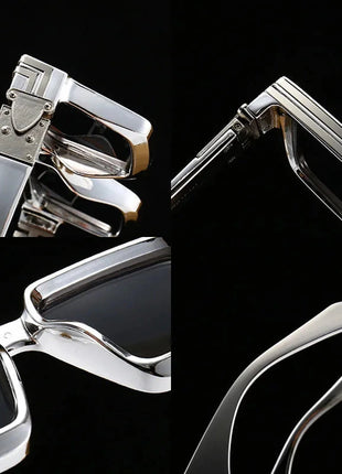 SHAUNA Retro Square Sunglasses 😎 UV400 Candy Colors & Silver Mirror SHAUNA Official Store