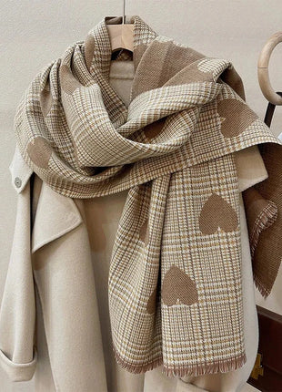 Double Take Heart Scarf RUNMEIFA Bonnet Store