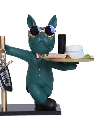 Sculpture Tray with Bulldog Key Holder Dazzling Bag Store