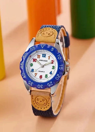 Boys Girls Quartz Watch Kids Childrens Fabric Strap Student Wristwatch Sinnifer Store Store