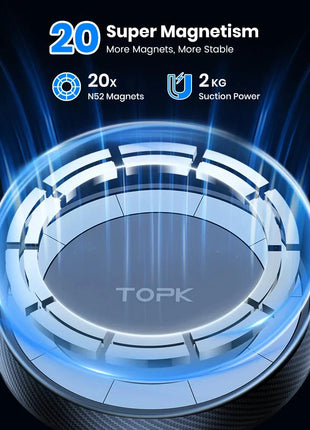 TOPK for Magsafe Car Phone Holder Powerful Magnetism TOPK Official Store