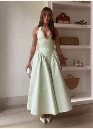 Fashion Solid Long Denim Vestidos Women Sleeveless OffShoulder Lace Up Backless Square Neck Jeans Dresses 2025 Chic Street Wear PfotenSpaß