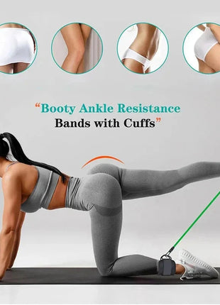 Fitness Workout Exercise Equipment Resistance Band Set Ankle Straps Yoga Elastic Fitness Bands For Gym Man And Woman Sport COYOCO Official Store
