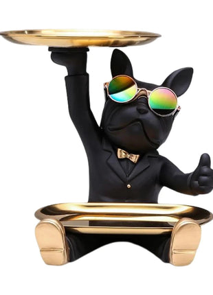 Sculpture Tray with Bulldog Key Holder Dazzling Bag Store