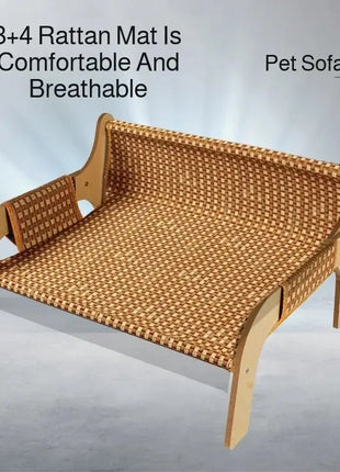 Summer Cooling Cat Bed Cool Mat Sofa Cat Scratch Wear-Resistant Cat Bed Rattan Lounge Chair Dog House Cat House Pet Sleeping Bed Dropshipman