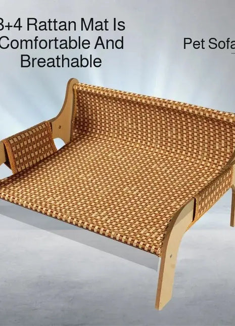 Summer Cooling Cat Bed Cool Mat Sofa Cat Scratch Wear-Resistant Cat Bed Rattan Lounge Chair Dog House Cat House Pet Sleeping Bed Dropshipman