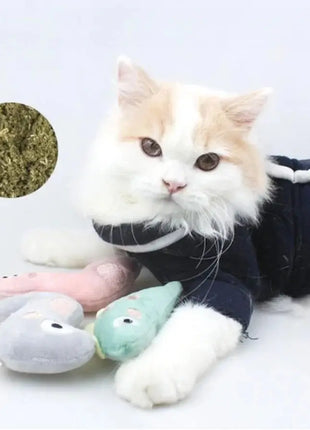 Pet Molar Bite toy Cartoon Stuffed Animal Cute Plush Cat Chew Toy Interactive Pets Toys For Cat YimoPet Store