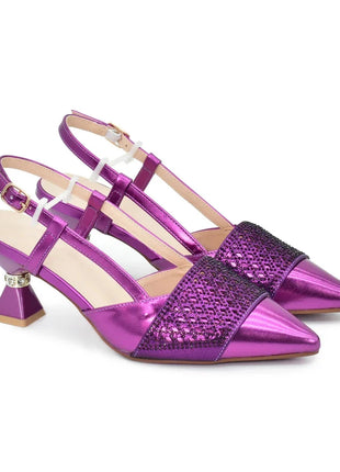 New Design Nigerian Wedding Matching Shoe and Bag Decorated with Rhinestone Wedding Shoes and Bags Set for Women Italian 2025 Italian trend store