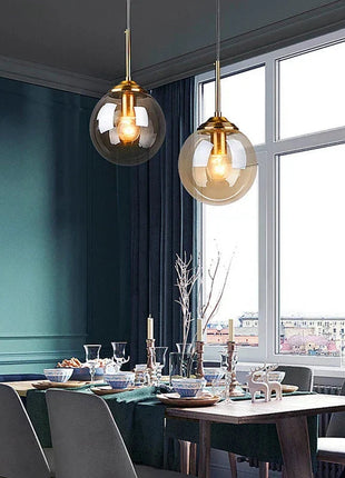 Modern Nordic Glass Pendant Lamp – Stylish Kitchen Pendant Lighting with Metal Fixture for Living and Dining Rooms MANUFACTRER Store