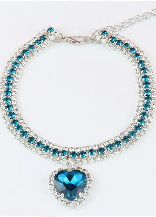 Cat Rhinestone Diamante Collar Necklace for Kitten Cute Bling Pet Accessories for Cat Puppy Doggy Crystal Pendant Diamond Collar Worldwide Pets Store
