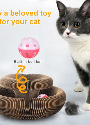 Cat Accordion Cat Toy Cat Toy Ball Scratch Pad Magic Organ Cat Scratching Board Cat Scratcher DAICHANG You Home Official Store