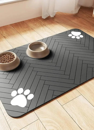 Absorbent Pet Feeding Mat S/M/L – Waterproof Placemat for Dogs & Cats, Quick-Dry Food & Water Bowl Mat with Non-Slip Rubber Backing Shop1104797378 Store
