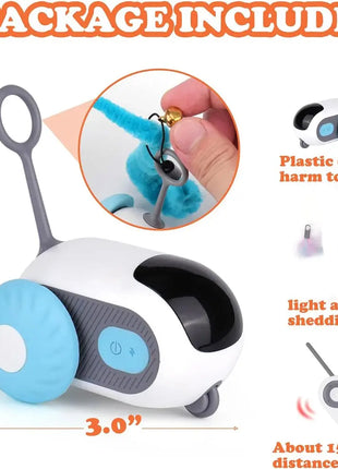 Smart Cat Toy 2 Modes Automatic Moving Remote Controlled Toy Car for Cats Dogs Interactive Playing Kitten Training Pet Supplies Dropshipman