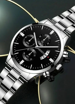 Fashion Men's Watch Luxury Silver Stainless Steel Men Watches Store