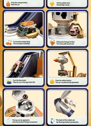 Car Train Track Sets Racing Rail Model Educational Toys Children Adventure Game Mechanical Interactive Animals Space Rocket Toy Shop1102598172 Store