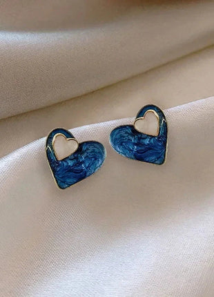 Vintage Resin Blue Earrings Rainbow Girl Jewelry Store