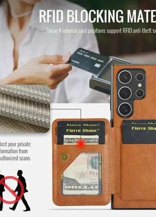 Multi-Card RFID Blocking Wallet Case for Samsung Galaxy S25 Series YOUMI2023 Store