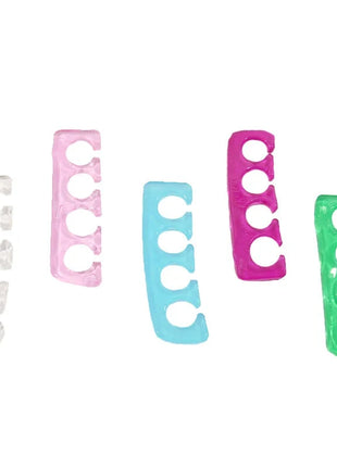 2pcs (1pair)Soft Silicone Finger Toe Separator Soft-Silicon 5 Colors Flexible  Finger Toe Spacers for Nail Polish Pedicure Tools nailartSupply Store