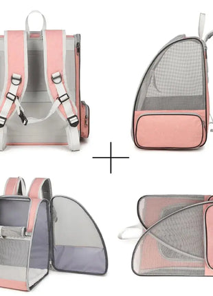 35*28*41cm Pet Cat Bag Breathable Canvas Portable Cat Backpack Outdoor Travel Transport Bag For Cats And Puppy Carrying Bags Dropshipman