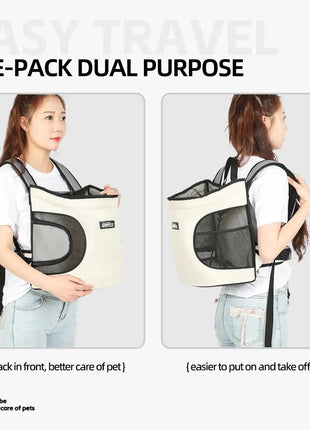 New!Pet Cat Dog Chest Backpack,Puppy Kitten TraveFront Carrying Tote Bag,Breathable Portable Pet Backpack Dropshipman