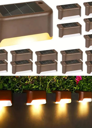 Solar LED Stair Lights – Waterproof Outdoor Step & Pathway Lighting XIWANGFIRE Lamp Store